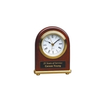 4" x 5" Rosewood Piano Finish Arch Desk Clock
