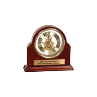 9" x 9.25" grand piano step-arch clock with engraving.... from ASI 92531...