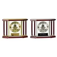 7.25" four pillar executive clock with engraving.... from ASI 92531 Unique...