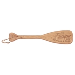 Wooden Boat Paddle with Leather String - 18" x 4"