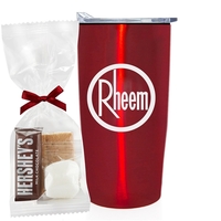 20 oz stainless steel straight tumbler with plastic liner and Smores... from...