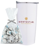 20 oz stainless steel straight tumbler with Chocolate