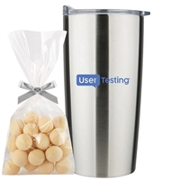 20 oz stainless steel straight tumbler with Sugar Cookie Bites... from ASI...