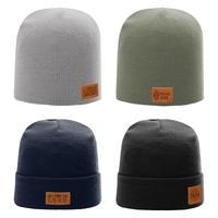 Genuine Leather Patch Beanie - Richardson R18