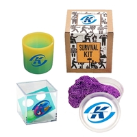 Fidget Friendly survival boxed kit with foam putty, plastic cube game... from...