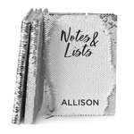 Silver/White Sequin Notebook