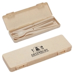 6-in-1 Portable Wheatstraw Tableware Set
