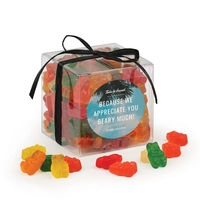 Clear acetate cube filled with gummy bears.... from ASI 68680 Maple Ridge...