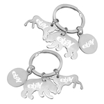 Bull and Bear Stainless Steel Key Chain