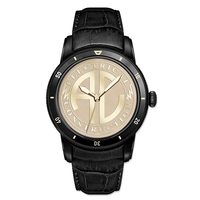Men's Black w/ Leather Watch 42.2mm.... from ASI 86230 Selco