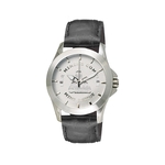 Intrigue Medallion Ladies' Silver w/ Leather Watch 30mm
