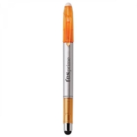 Plastic pen with a clear-tip highlighter and a soft capacitive stylus.......