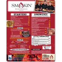 Menu, Flat Large (12" x 18")