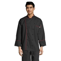 Uncommon Threads Unisex Murano Executive Chef Coat - Black... from ASI 86018...
