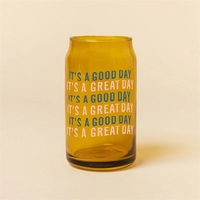 16 oz. Beer Can Glass - Amber