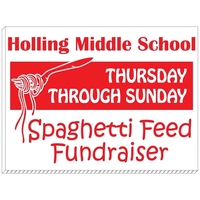 Multiple sizes single sided full color 13oz scrim vinyl banner.... from ASI...