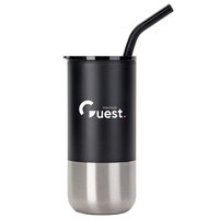 16 oz. Tumbler w/ Stainless Steel Straw & Plastic Liner