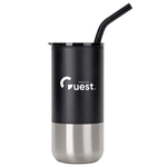 16 oz. Tumbler w/ Stainless Steel Straw & Plastic Liner