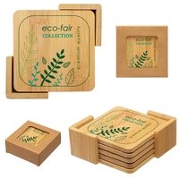 Natural bamboo coaster with protective EVA feet.... from ASI 62190 Illini