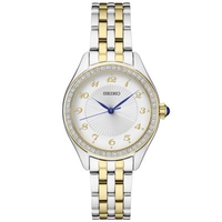 Seiko Ladies Crystal TT Silver Patterned