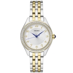 Seiko Ladies Crystal TT Silver Patterned