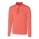 Cutter & Buck Stealth Heathered Quarter Zip Mens Pullover