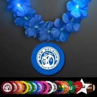 Light Up Blue Lei with Medallion, Imprinted Medallion Pricing... from ASI...