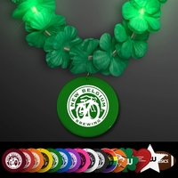 Light Up Green Lei with Medallion