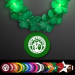 Light Up Green Lei with Medallion