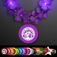 Light Up Purple Lei with Medallion
