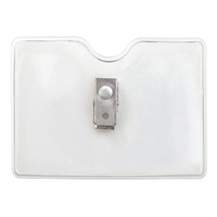 Horizontal top load vinyl badge holder with 2 hole clip.... from ASI 62088...