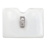 Horizontal Clear Vinyl Badge Holder (Blank)
