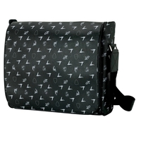 4" x 13" x 14.5" black shoulder bag; includes interior zip... from ASI 67866...