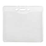 Horizontal Clear Vinyl Badge Holder (Blank)