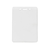 Vertical Clear Vinyl Badge Holder (Blank)
