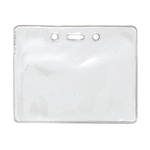 Horizontal Clear Vinyl Badge Holder (Blank)