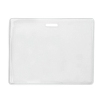 Horizontal Clear Vinyl Badge Holder (Blank)