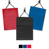 .5" x 7" vinyl top-loading vinyl hanging ID wallet with pen... from ASI 62088...
