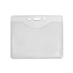 Horizontal Clear Vinyl Badge Holder (Blank)