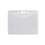 Horizontal Clear Vinyl Badge Holder (Blank)