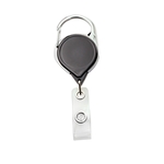 Stock Carabiner Badge Reel with Strap and Clip