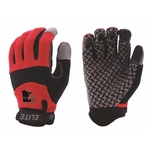 Elite Silicone Grip Mechanics Glove-Red