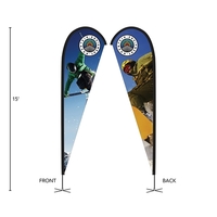 DisplaySplash 15' Double-Sided Custom Teardrop Flag