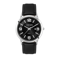 43MM STEEL SILVER CASE, 3 HAND MVMT, BLACK DIAL, D...... from ASI 67866...