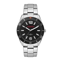 42MM METAL MATTE SILVER CASE, 3 HAND MVMT, BLACK D...... from ASI 67866...
