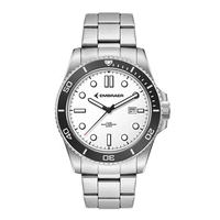 42.5MM STEEL SILVER CASE, 3 HAND MVMT, WHITE DIAL,...... from ASI 67866...