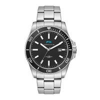 42.5MM STEEL SILVER CASE, 3 HAND MVMT, BLACK DIAL,...... from ASI 67866...