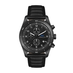 42MM STEEL BLACK CASE, CHRONOGRAPH MVMT, BLACK DIA...