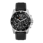 44MM METAL SILVER CASE, CHRONOGRAPH MVMT, BLACK DI...