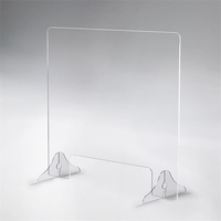 1/8" thick distancing barrier with acrylic legs for doing business while......